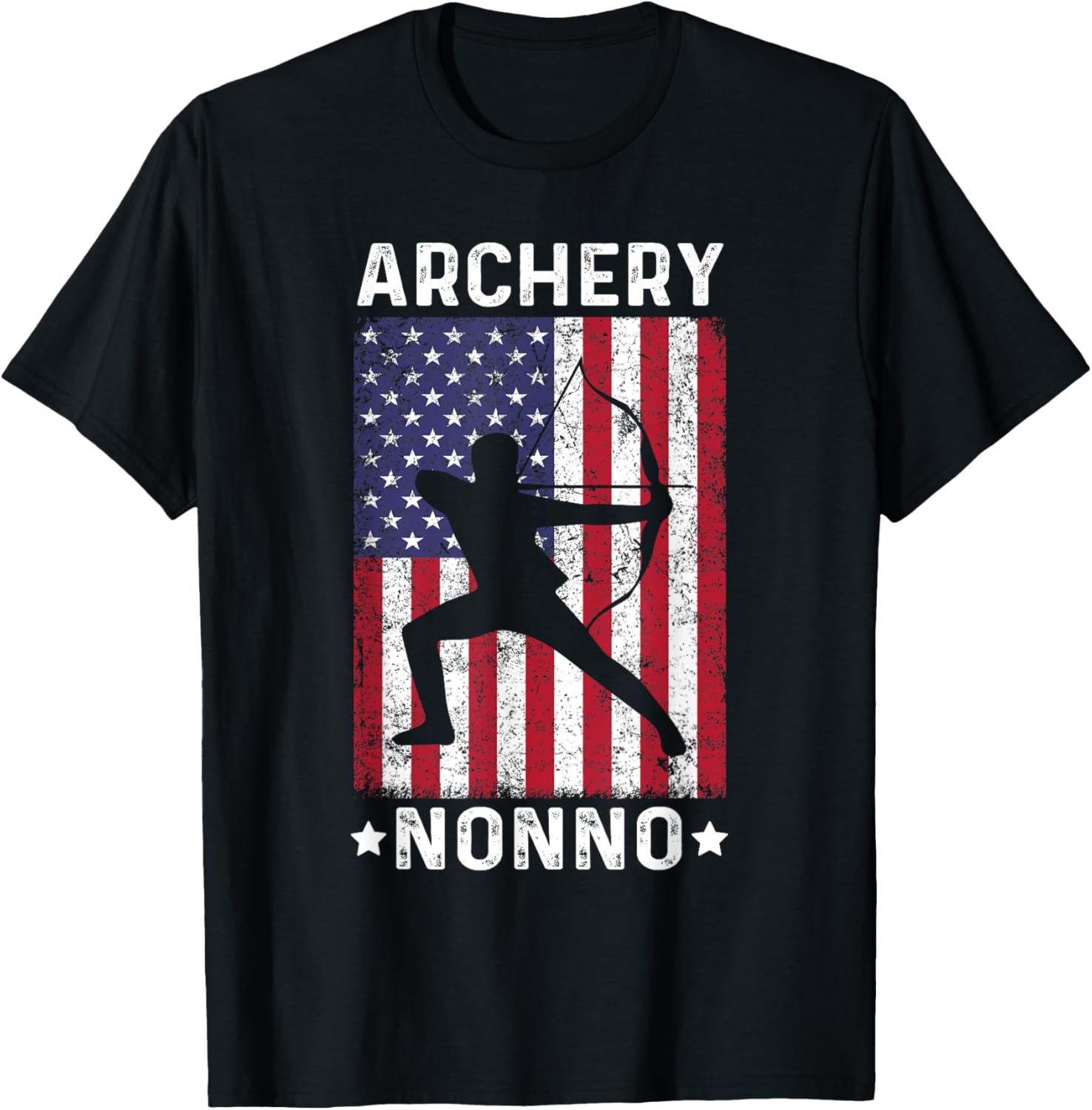 Archery Nonno Grandpa Usa Flag 4Th Of July