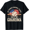 My Favorite Baseball Player Calls Me Grandma Usa Flag