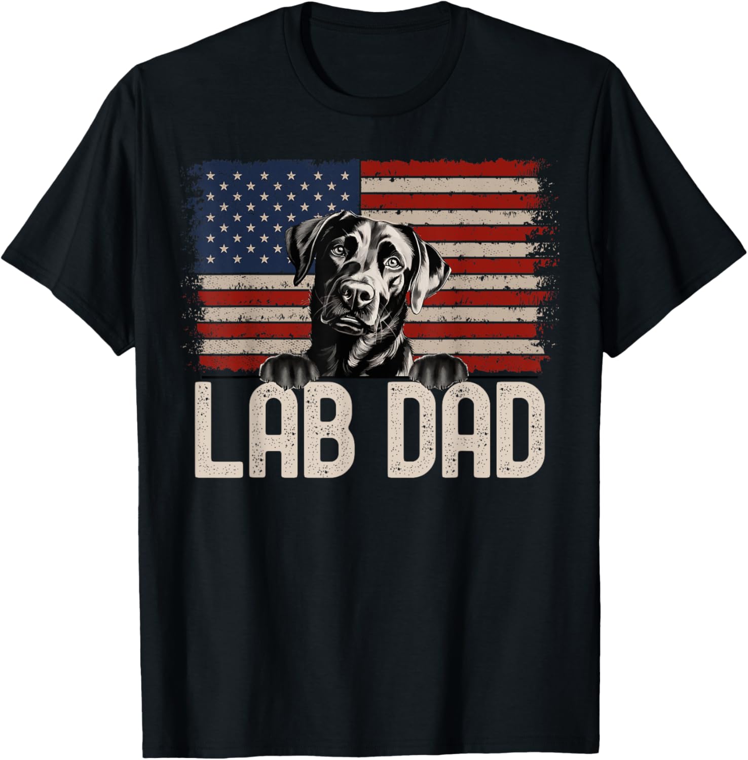 Best Dog Dad Ever American Flag Lab Dad