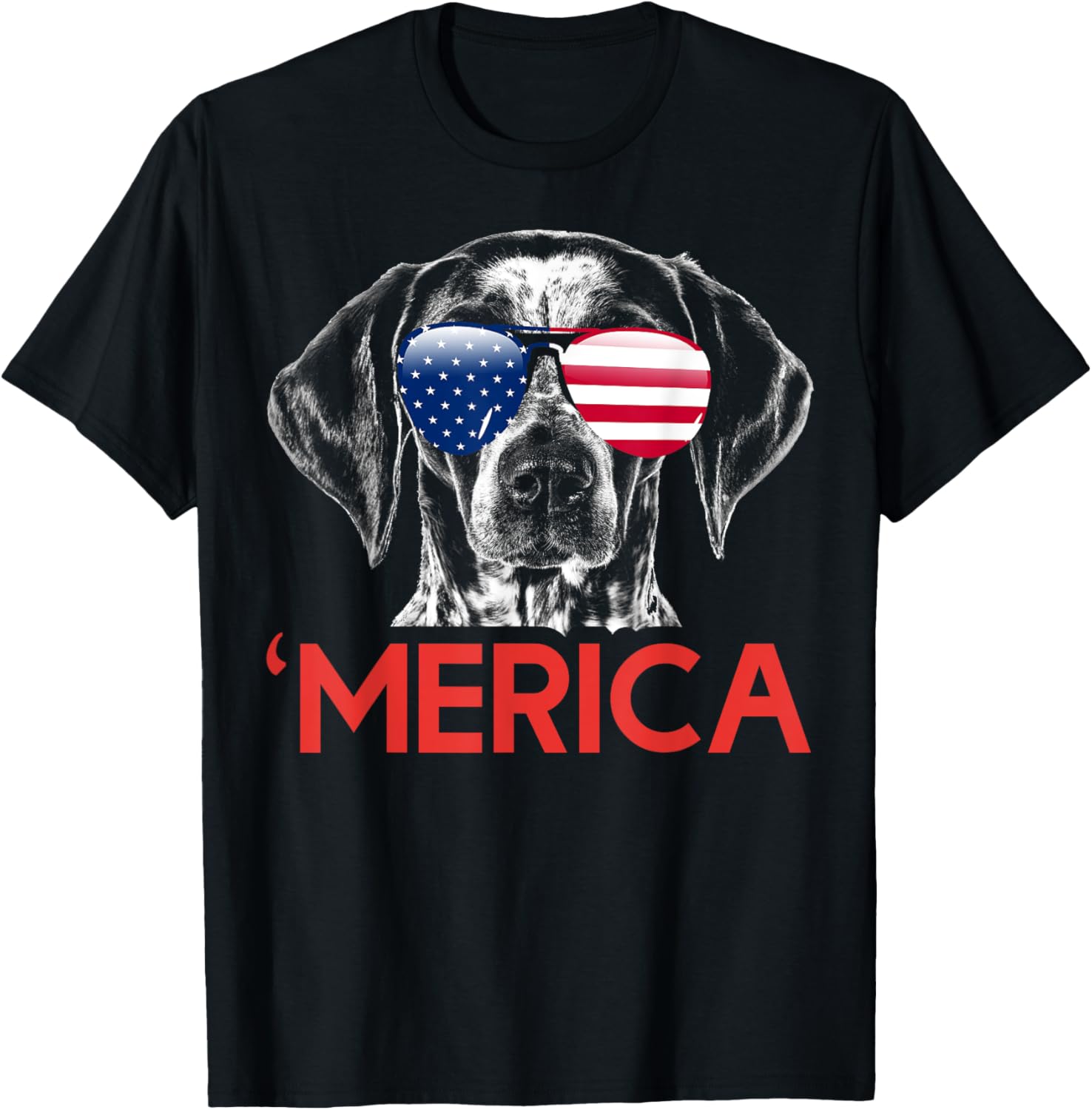 Merica German Shorthaired Pointer American Flag