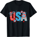 Retro American Flag Usa Coquette Bow Patriotic 4Th Of July