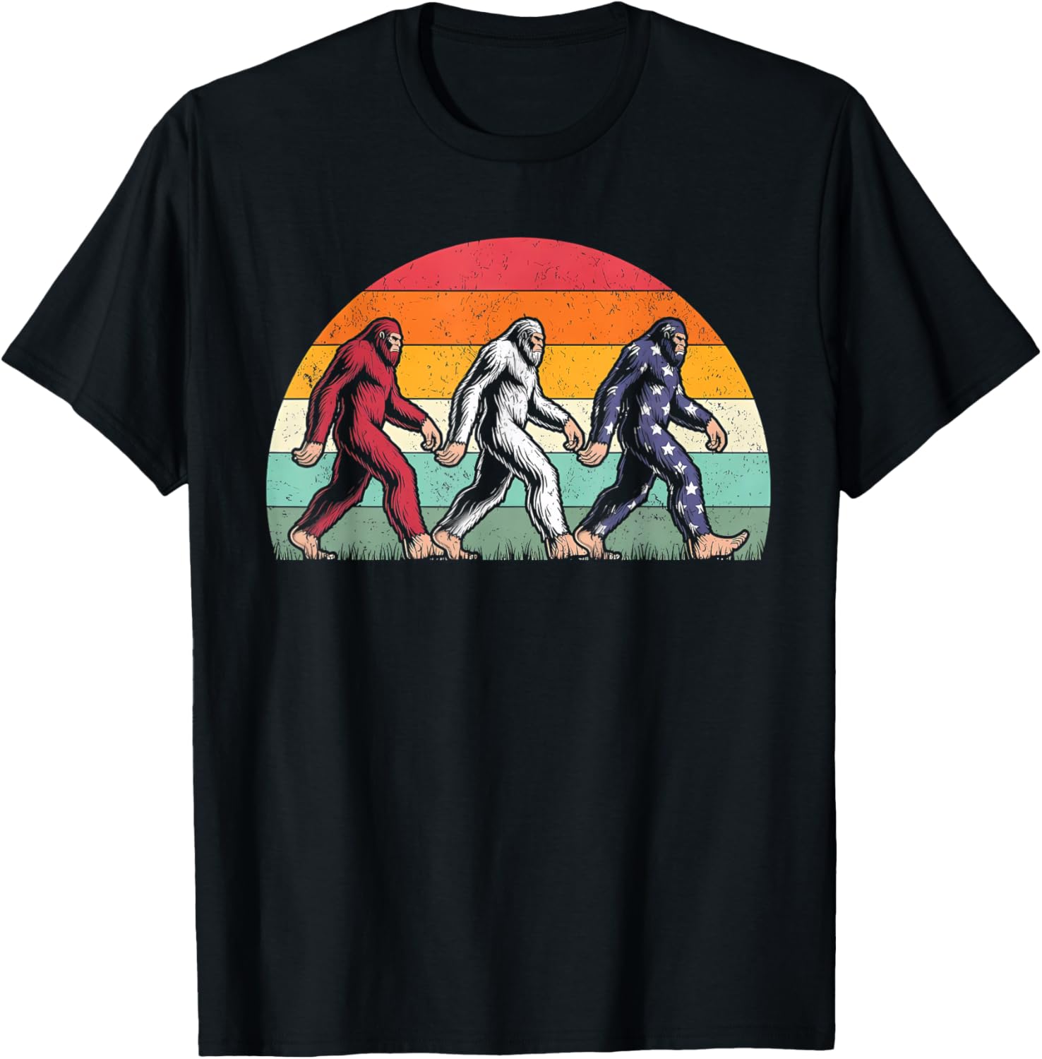Bigfoot 4Th Of July Sasquatch American Usa Flag Patriotic