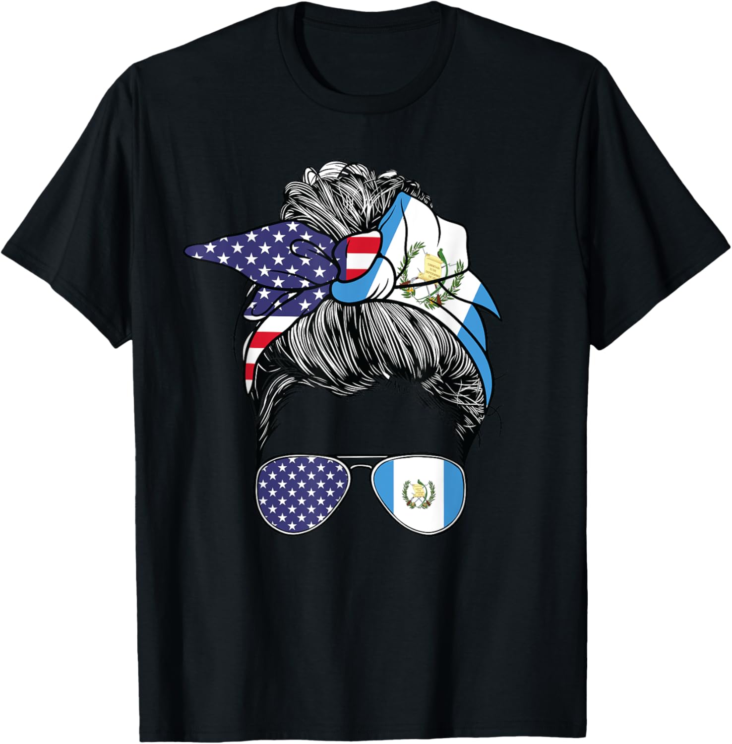 Guatemalan Women Girl Usa Heritage American Guatemala Flag