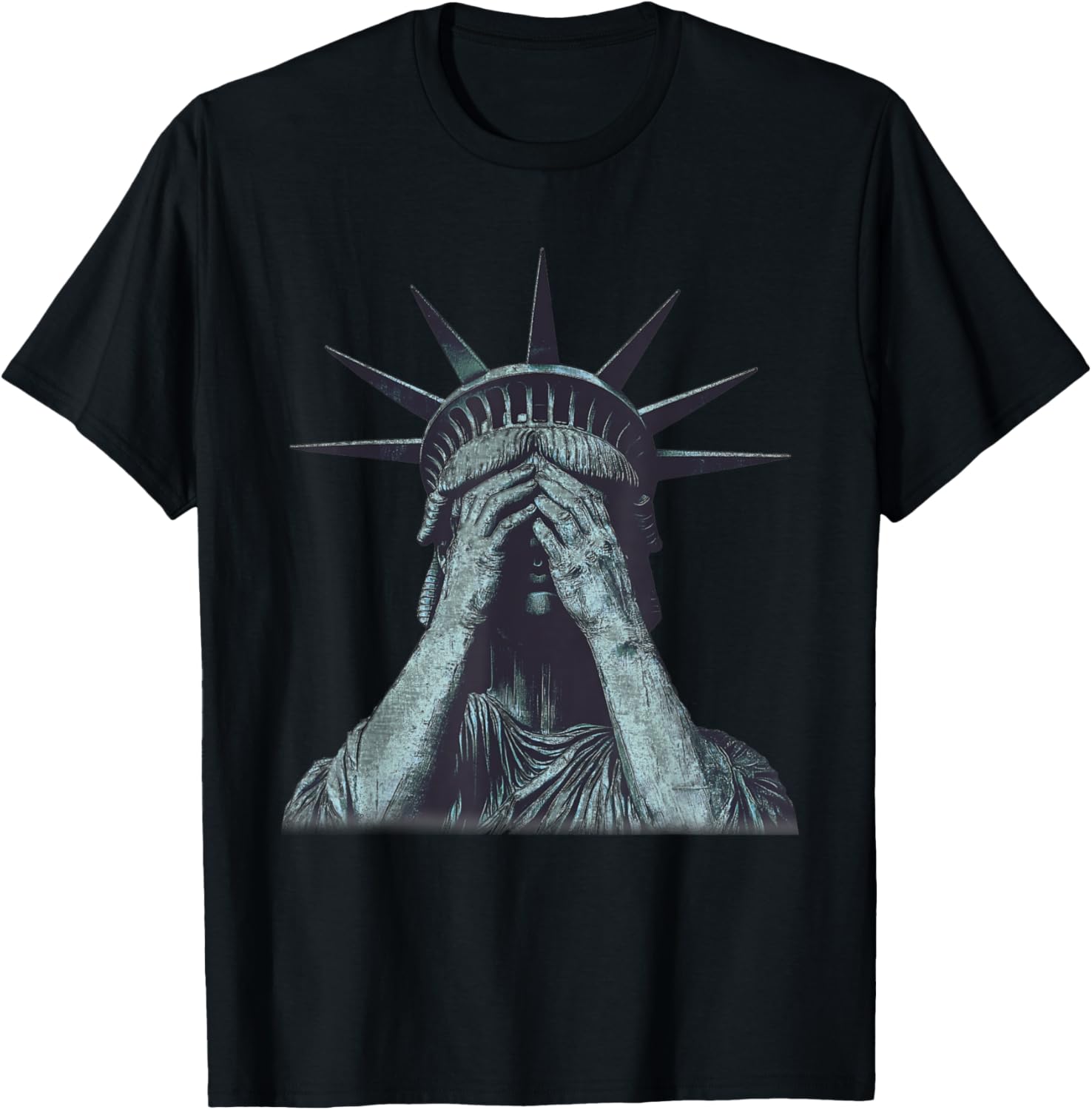 Statue Of Liberty Weeping Distressed Cry America Statue Usa