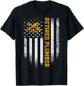 Vintage American Flag Retired Plumber Retirement Plumbing