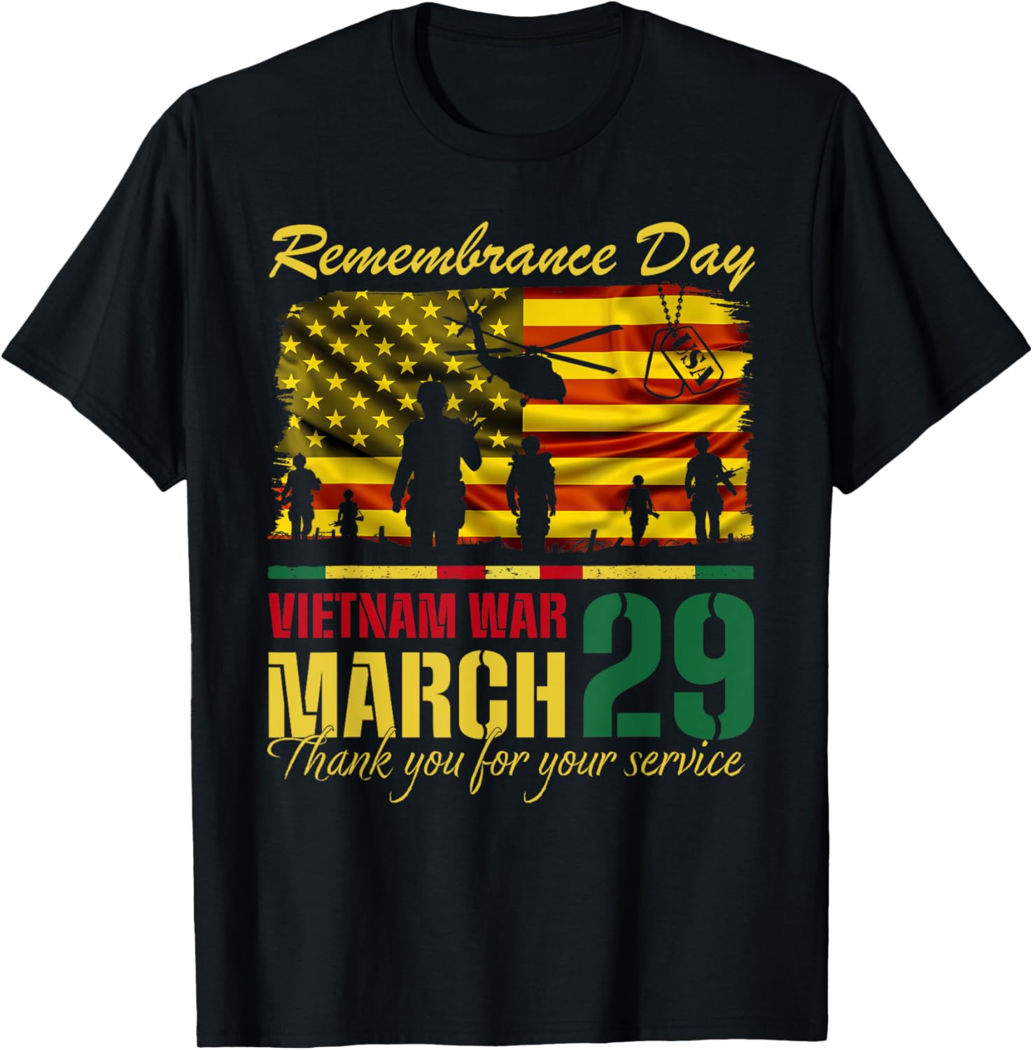 Remembrance Day March 29 Us Army Vietnam Veteran Usa Flag