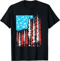 Nature American Flag Pine Trees Stars Outdoors Graphic