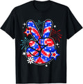 Tie Dye American Flag Peace Sign Hand 4Th Of July Patriotic
