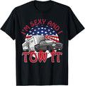Im Sexy And I Tow It 5Th Wheel Usa Flag Sunset Camping