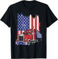 Trucker American Flag Truck Driver 18 Wheeler 4Th Of July