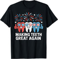 Funny Patriotic Teeth Red White Blue Usa Dental Design