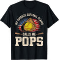 My Favorite Softball Player Calls Me Pops Usa Flag