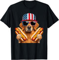 Golden Retriever Hotdog 4Th Of July American Flag Patriotic