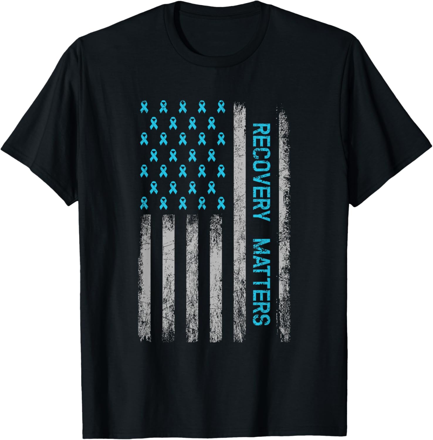 Drug Alcohol Addiction Recovery Warrior American Flag