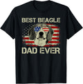 Best Beagle Dad Ever Tshirt Dog Lover American Flag Gift