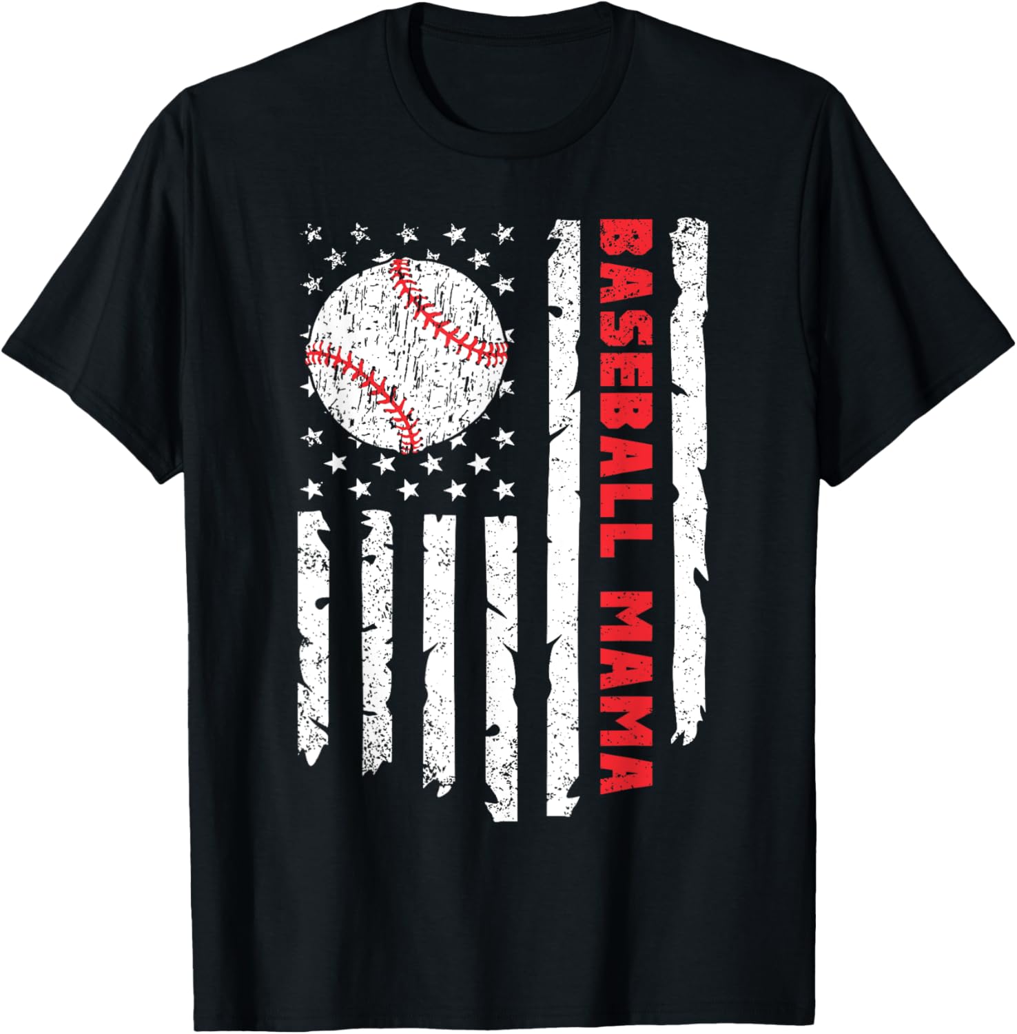 Baseball Mama Usa American Flag Patriotic Mom Mothers Day