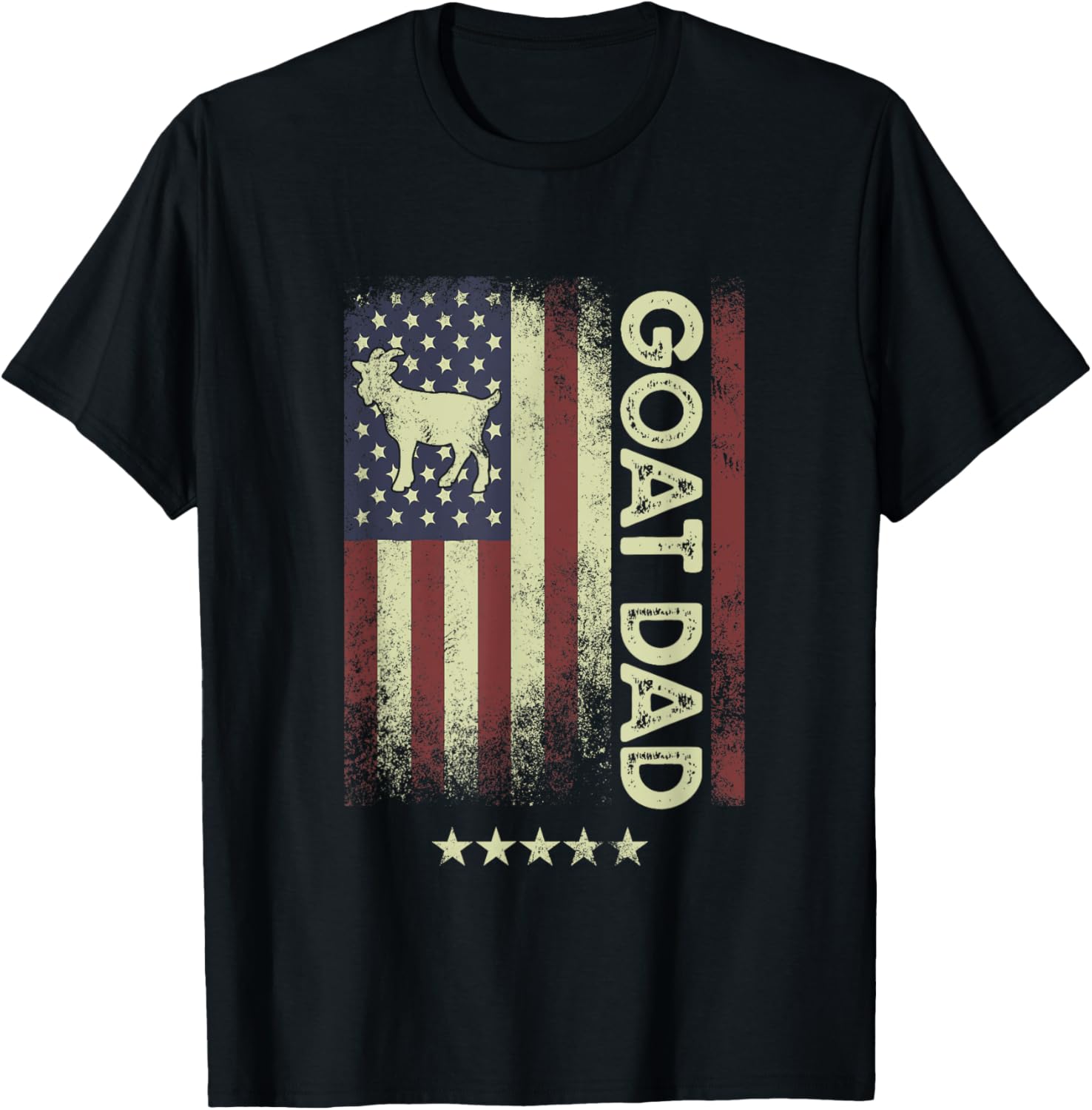 Usa American Flag Goat Dad