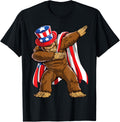 Dabbing Bigfoot 4Th Of July Sasquatch American Flag
