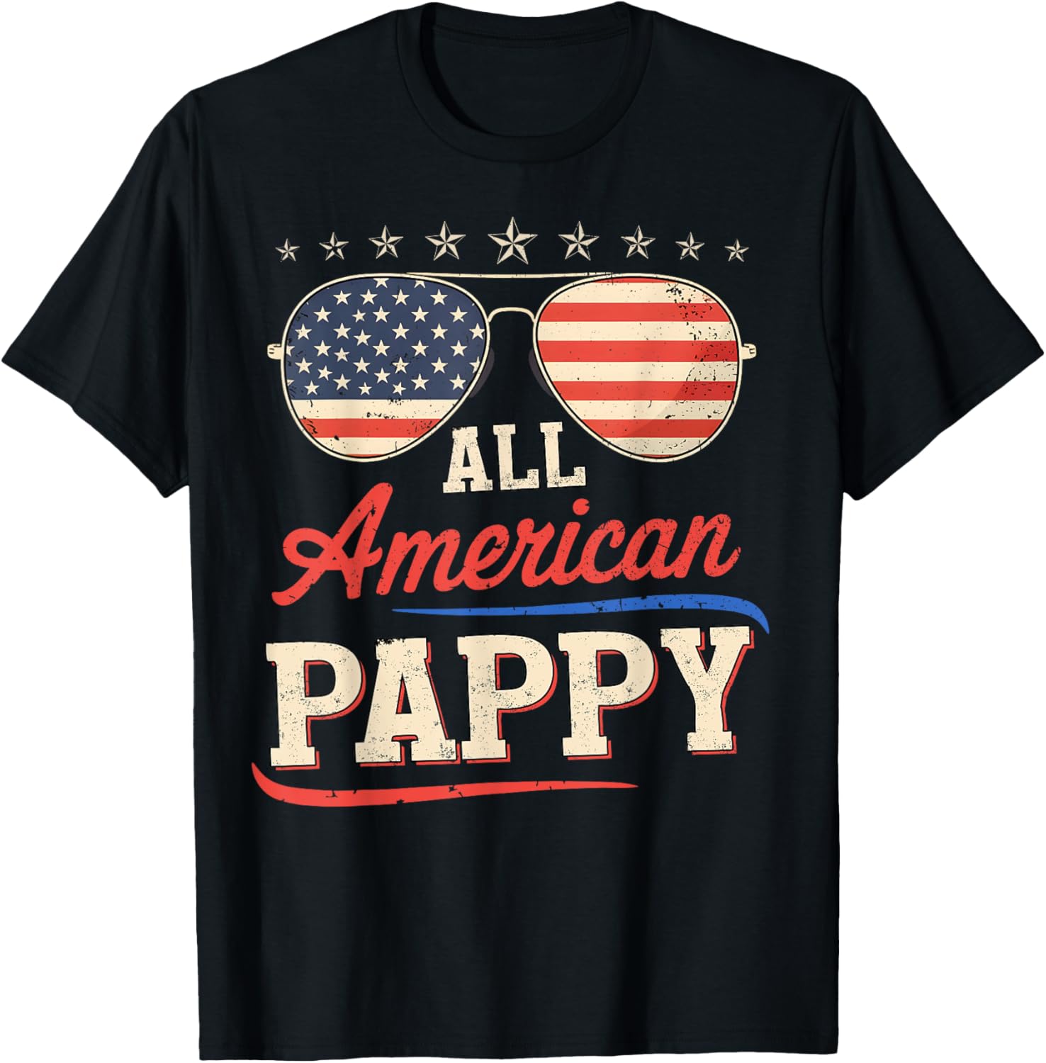 All American Pappy Patriotic Usa Flag Sunglasses Vintage