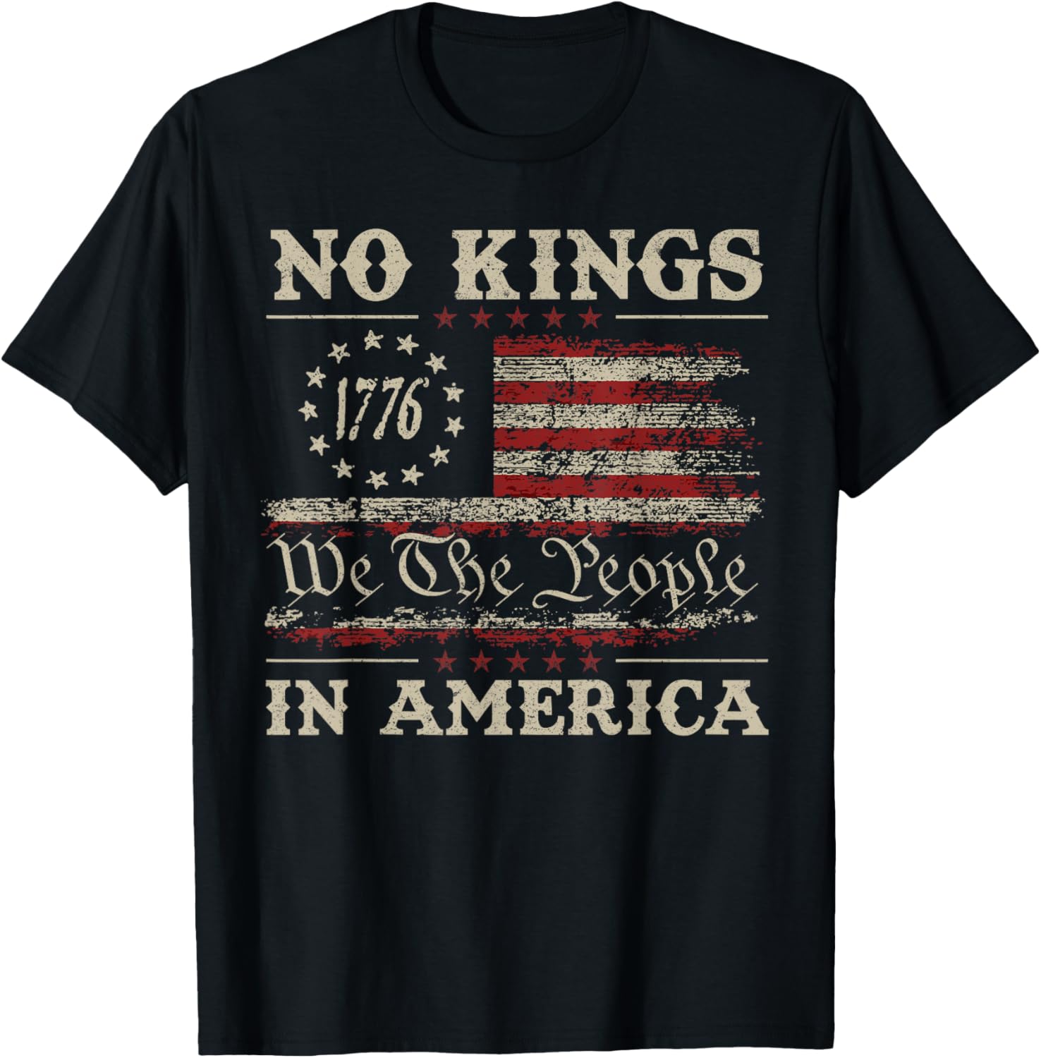 Retro June 14Th No Kings In America 1776 Usa Flag Men Women
