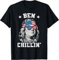 Ben Chillin 4Th Of July Ben Franklin American Flag Grunge