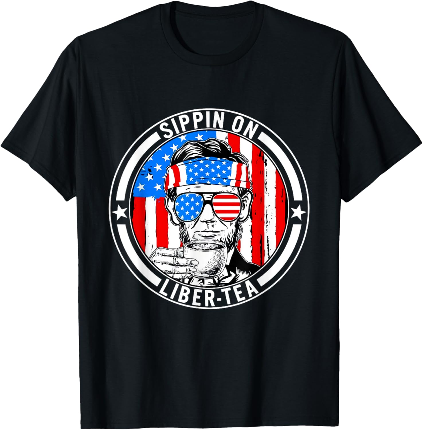 Funny 4Th Of July Sippin On Liber Tea Liberty Usa Flag