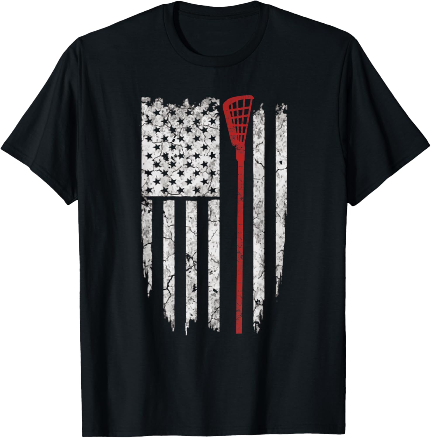 Lacrosse American Flag T Shirt Men Gifts Tee Shirts