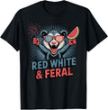 Red White And Feral Opossum Fireworks 4Th Of July