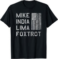 Mike India Lima Foxtrot Us American Flag Fun Milf Humor