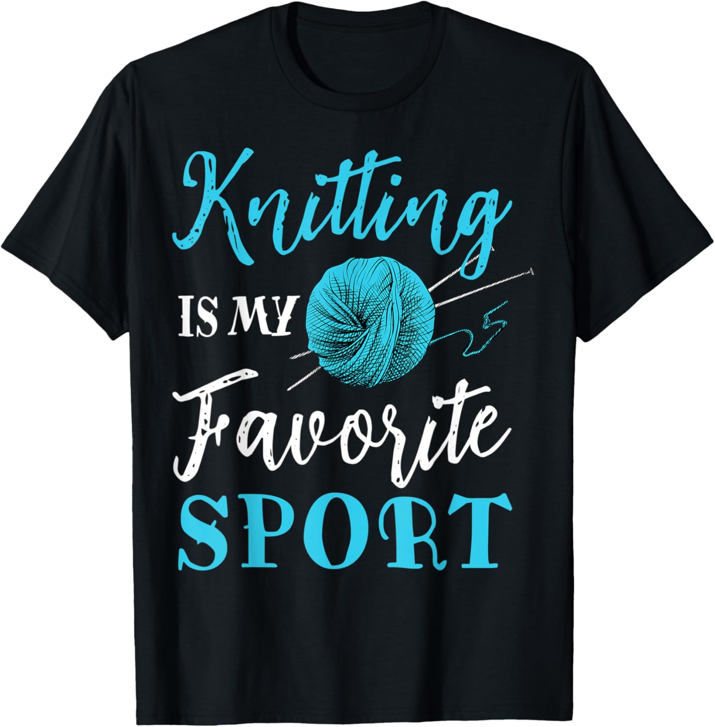 Womens Knitting Is My Favorite Sport Funny Knitter Yarn