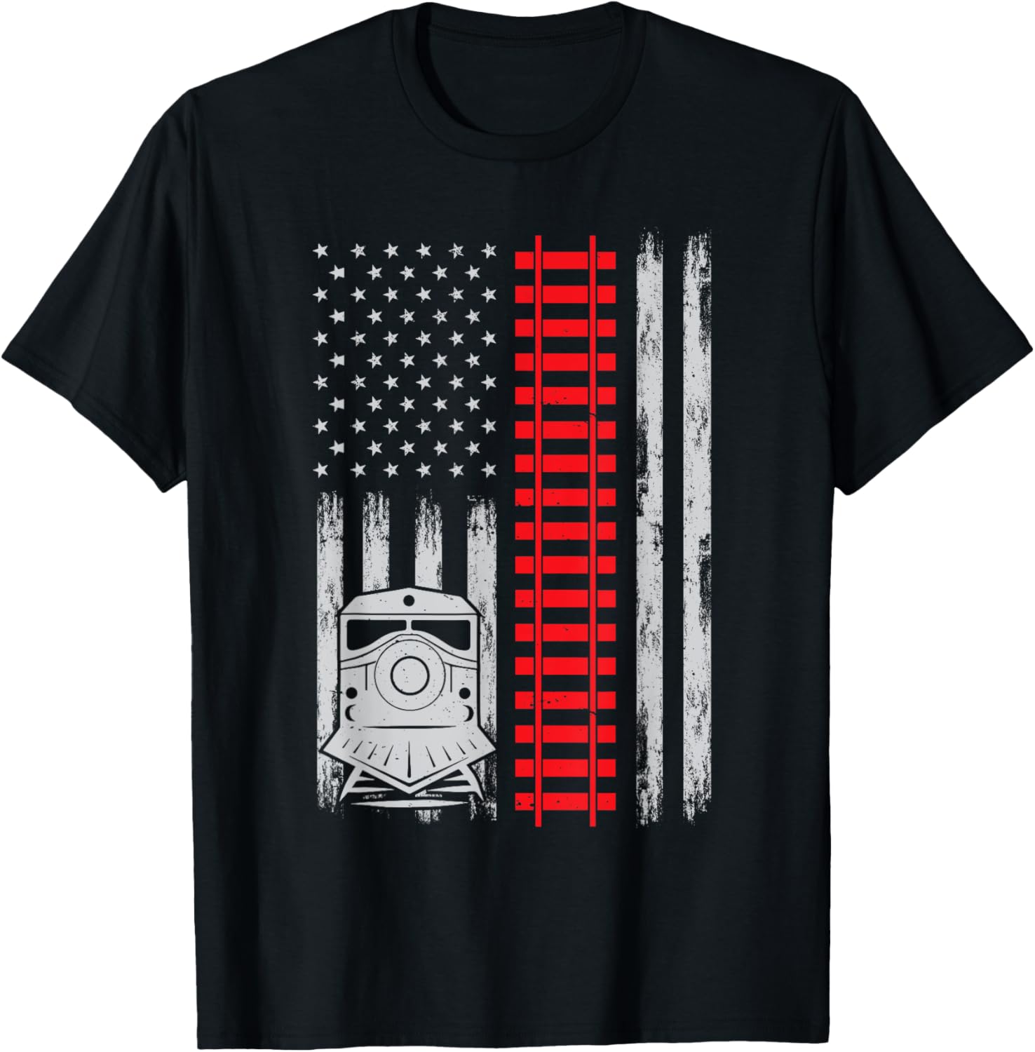 Vintage Train Light Rail Track Locomotive Engineer Railroad Train Usa Flag American Train Conductor Railway