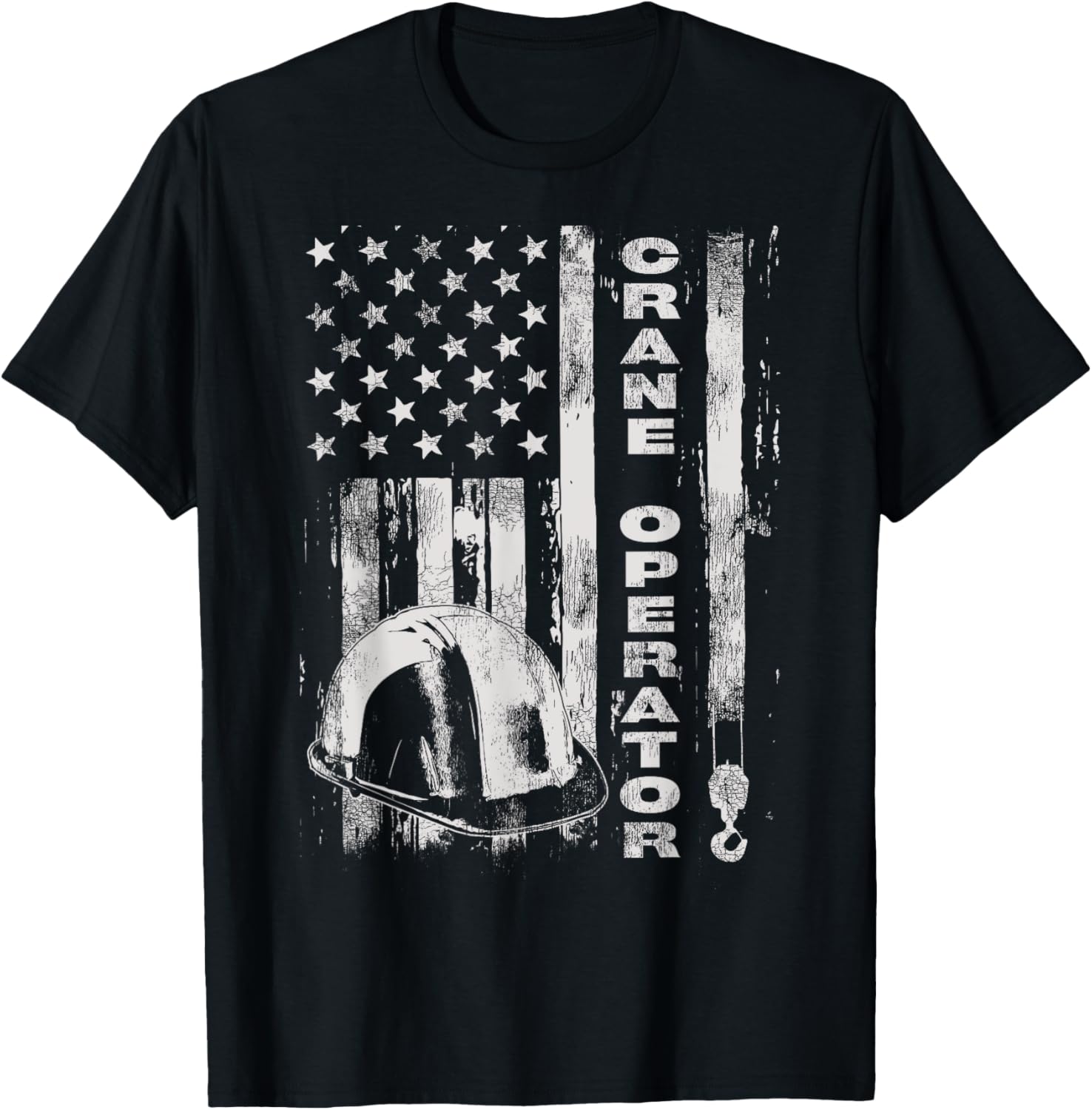 Vintage Crane Operator American Flag