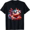 Memorial Day 4Th Of July Axolotl Independence Day Usa Flag