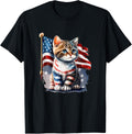 Memorial Day Cat 4Th Of July Patriotic Usa Flag