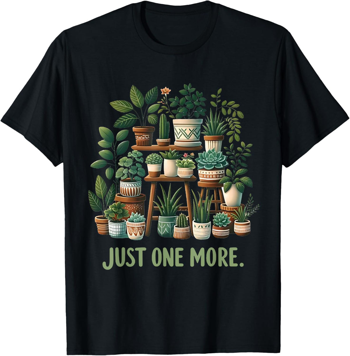 Just One More Funny Plant Lady Indoor Flower Floral Shirt for Women 223