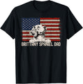 Best Dog Dad Ever American Flag Brittany Spaniel Dad