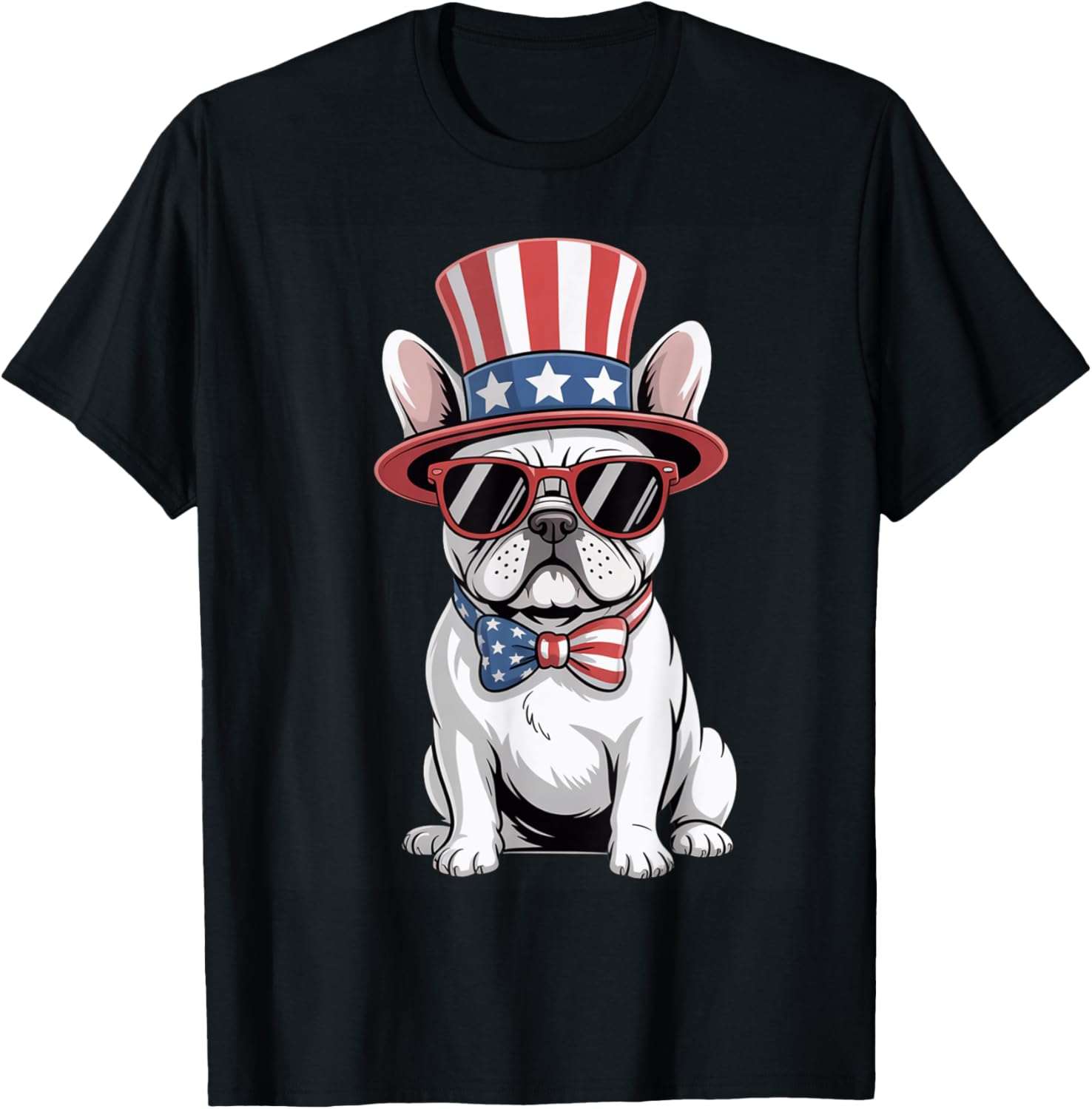 Patriotic Frenchie Dog Usa Flag July 4Th American Style