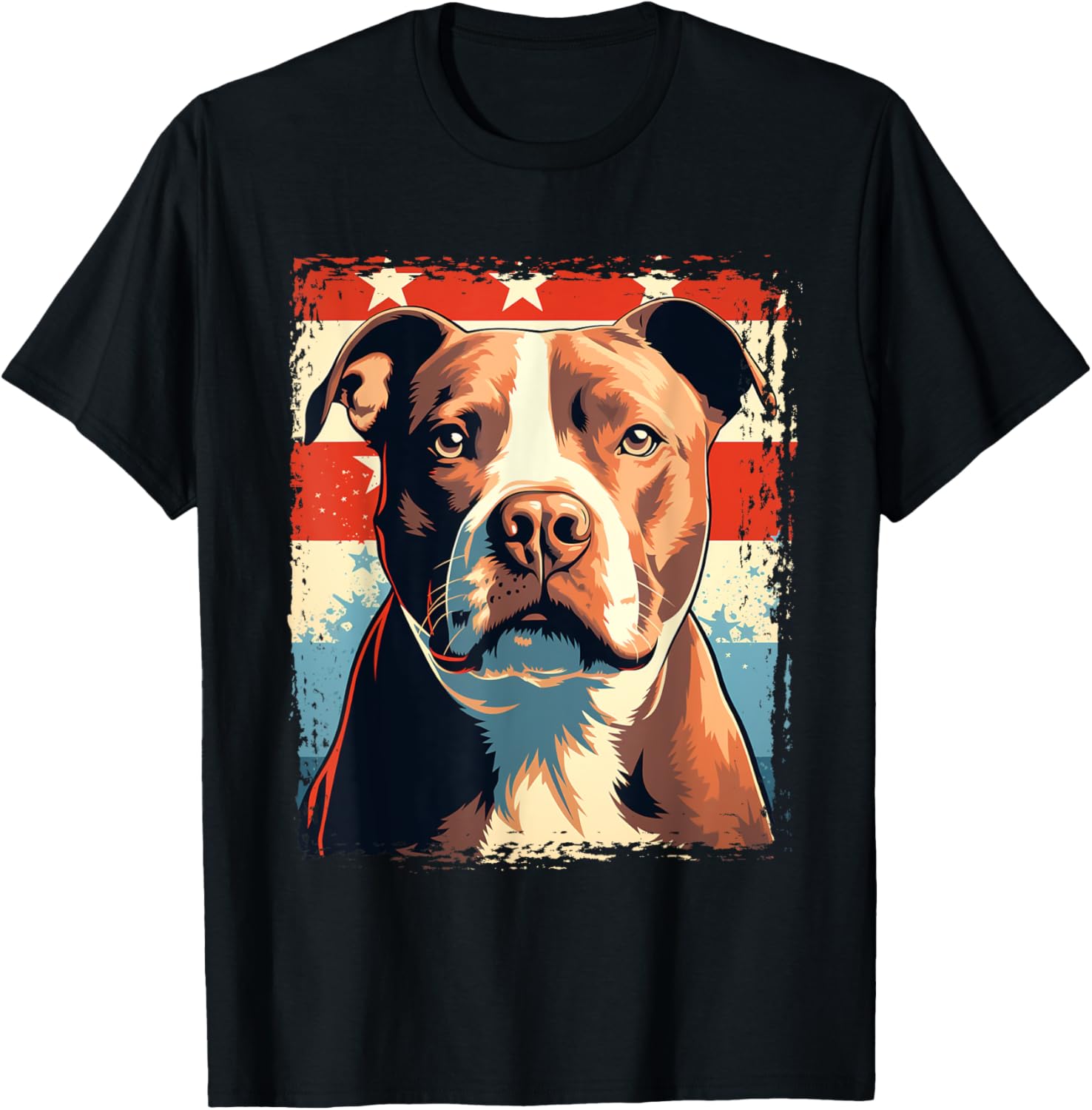 American Pitbull Terrier Usa Pop Art Portrait For Dog Owners