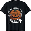 Knitting Yarn Halloween Pumpkin Yarn Lovers Funny Knitters