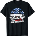 Funny Whats Up Beaches 4Th Of July Usa American Flag Beach