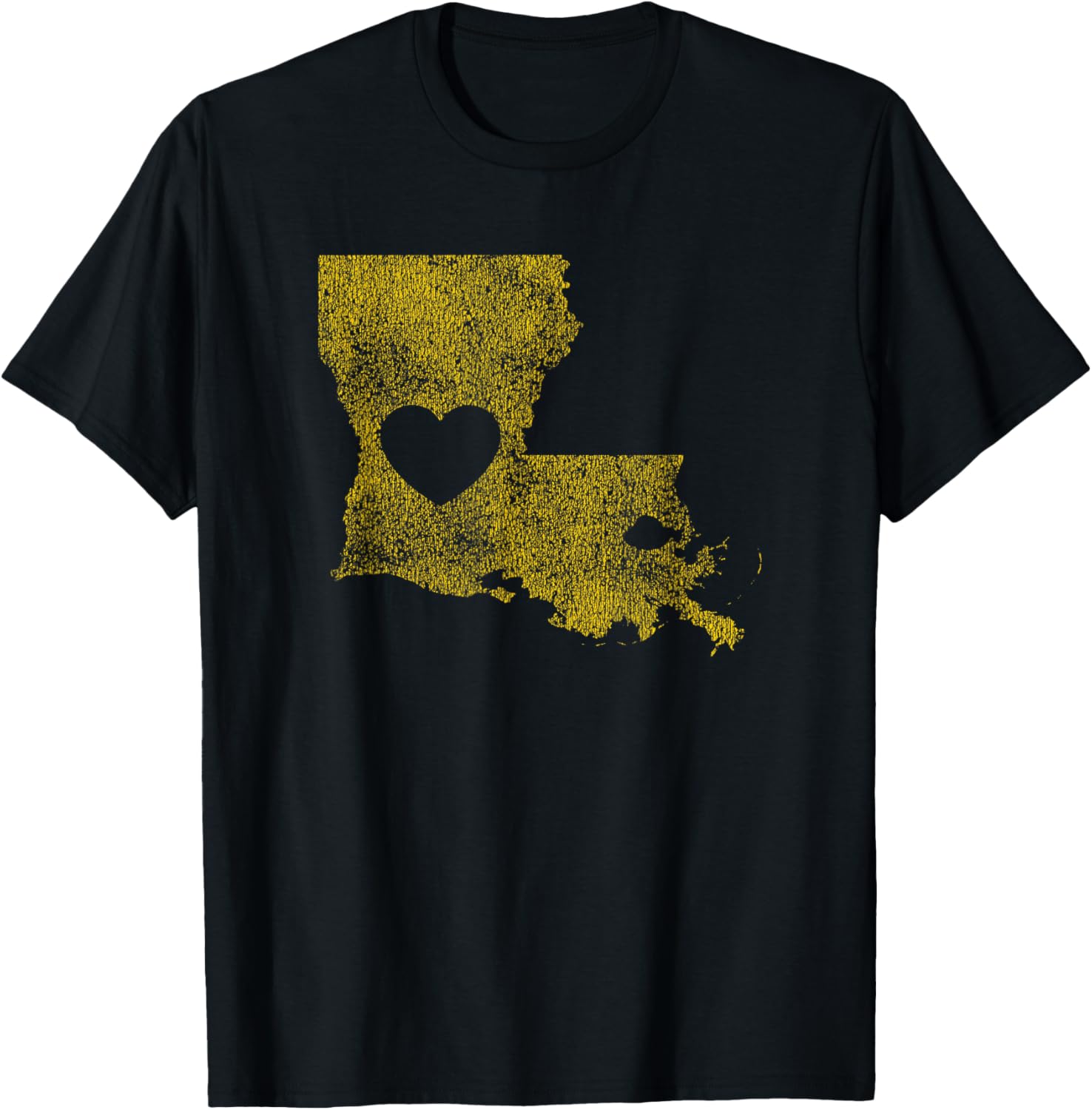 Louisiana Love Heart Yellow Home State Pride Usa American