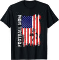 Football Mom American Flag Patriotic Mom 4Th Of July