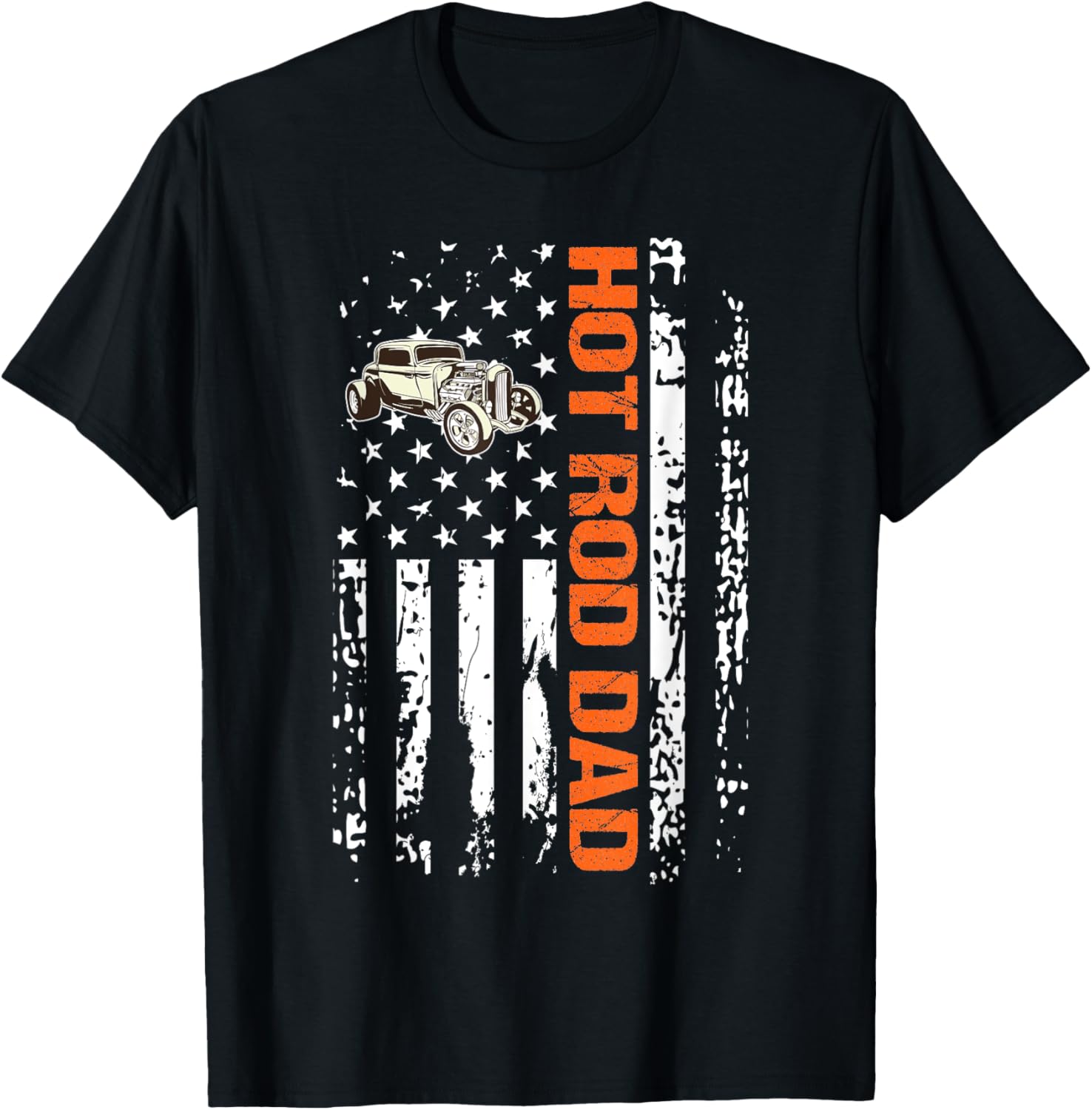 Hot Rod Dad Shirt American Flag Hot Rod Father Gift