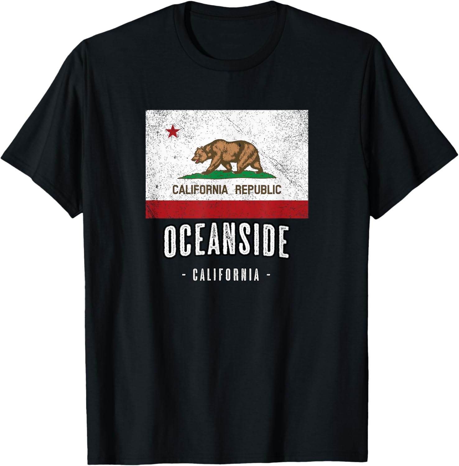 Oceanside California City Ca Usa California Flag