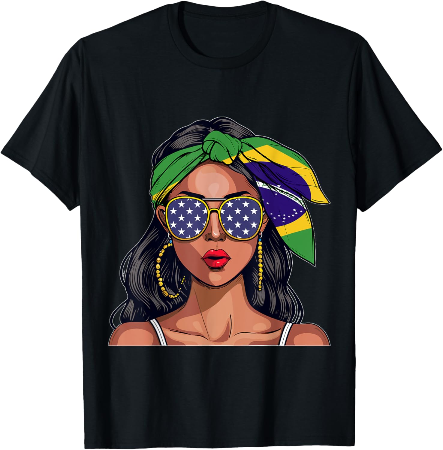 Brazilian Souvenirs Products Woman Flag American Brasil