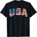 Usa T Shirt Patriotic American Flag Men Women Kids July 4Th