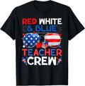 4Th Of July Red White Teacher Crew American Flag