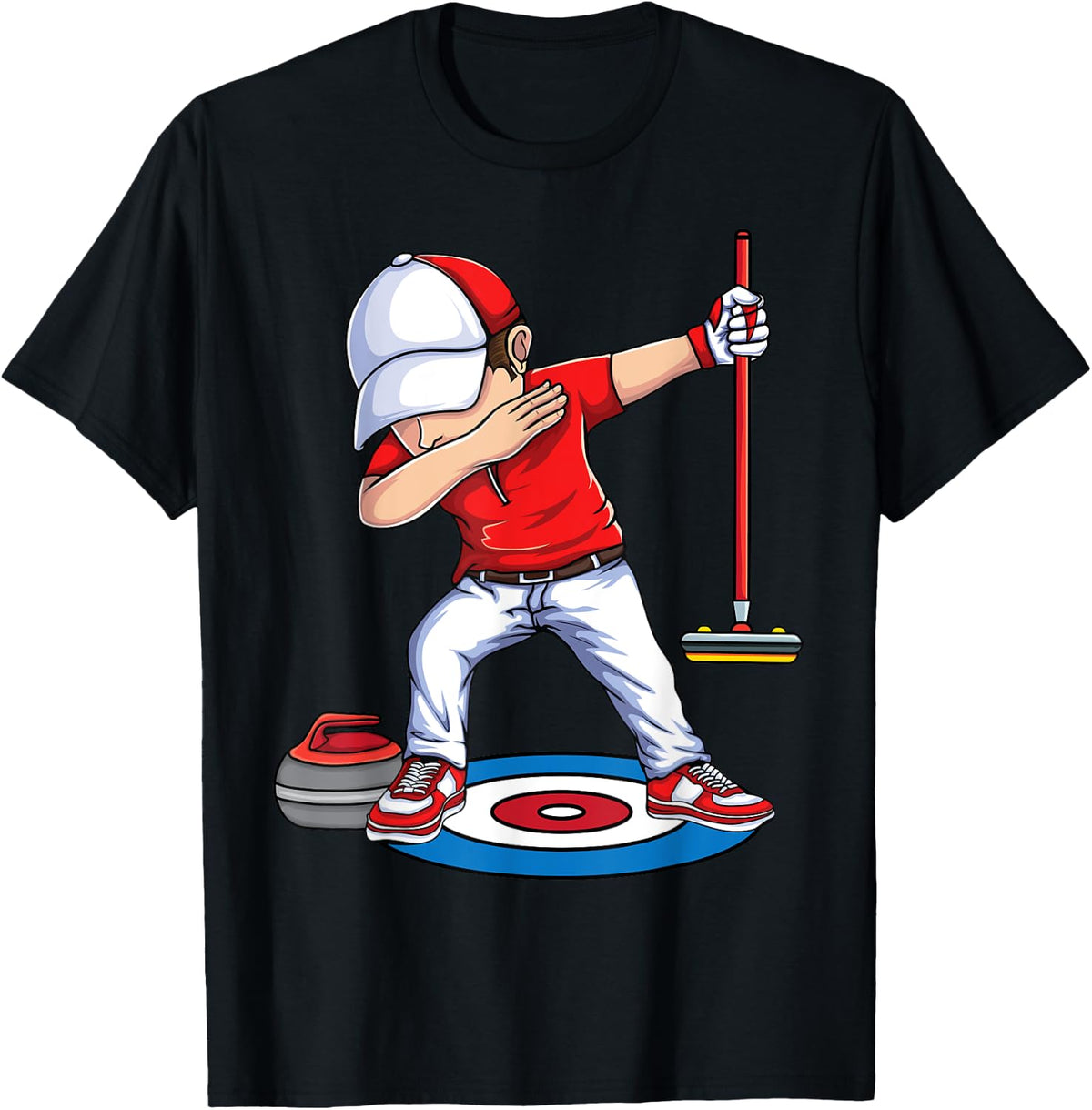 Dabbing Curling Player Curling Rocks Broom Curler Curling