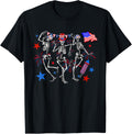4Th Of July Dancing Skeletons Usa Flag Fireworks Patriotic