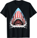 Funny Shark American Flag Jawsome 4Th Of July Kids Boys Gift